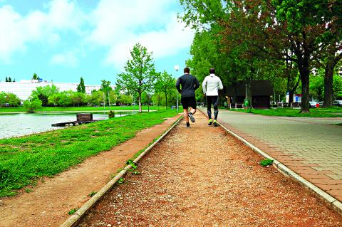 Running in Bratislava, strkovec lake